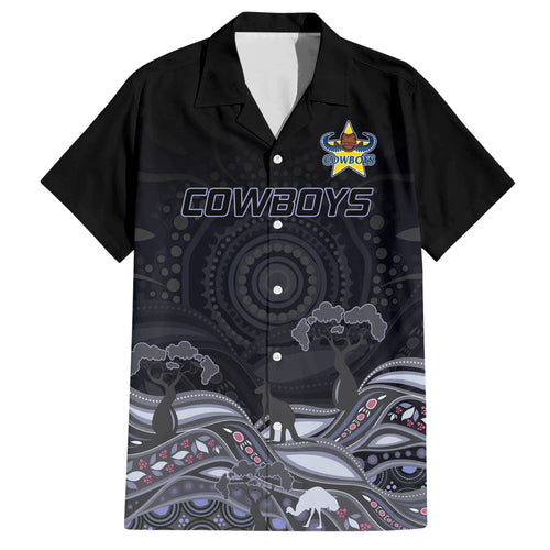 custom-cowboys-rugby-family-matching-short-sleeve-bodycon-dress-and-hawaiian-shirt-the-starry-night-indigenous