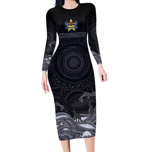 custom-cowboys-rugby-long-sleeve-bodycon-dress-the-starry-night-indigenous