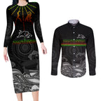 custom-panthers-rugby-couples-matching-long-sleeve-bodycon-dress-and-long-sleeve-button-shirt-the-starry-night-indigenous