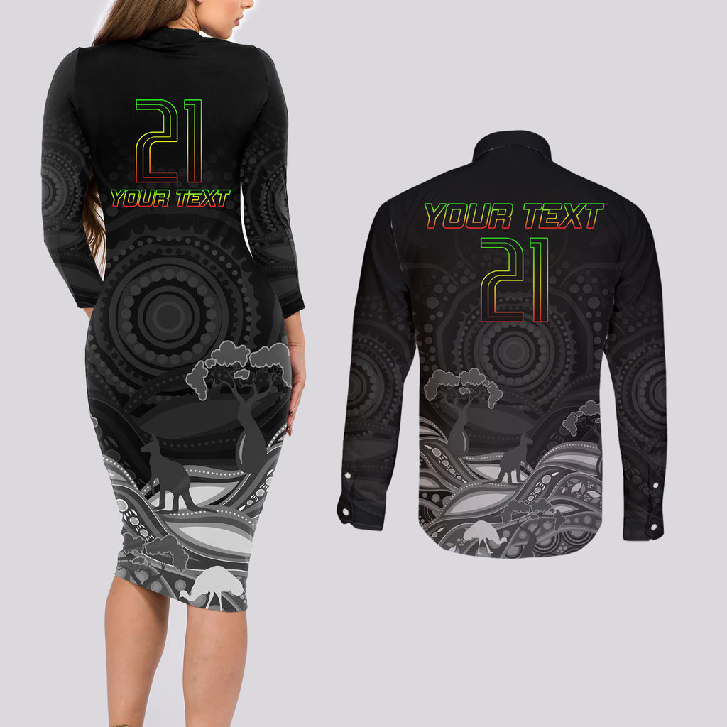 custom-panthers-rugby-couples-matching-long-sleeve-bodycon-dress-and-long-sleeve-button-shirt-the-starry-night-indigenous