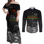 custom-panthers-rugby-couples-matching-off-shoulder-maxi-dress-and-long-sleeve-button-shirt-the-starry-night-indigenous