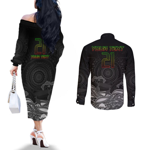 custom-panthers-rugby-couples-matching-off-the-shoulder-long-sleeve-dress-and-long-sleeve-button-shirt-the-starry-night-indigenous