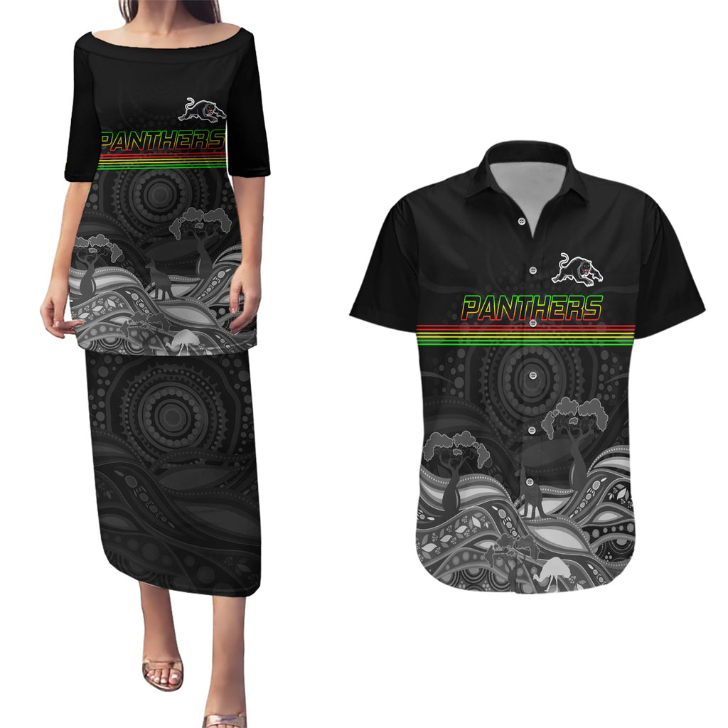 custom-panthers-rugby-couples-matching-puletasi-dress-and-hawaiian-shirt-the-starry-night-indigenous