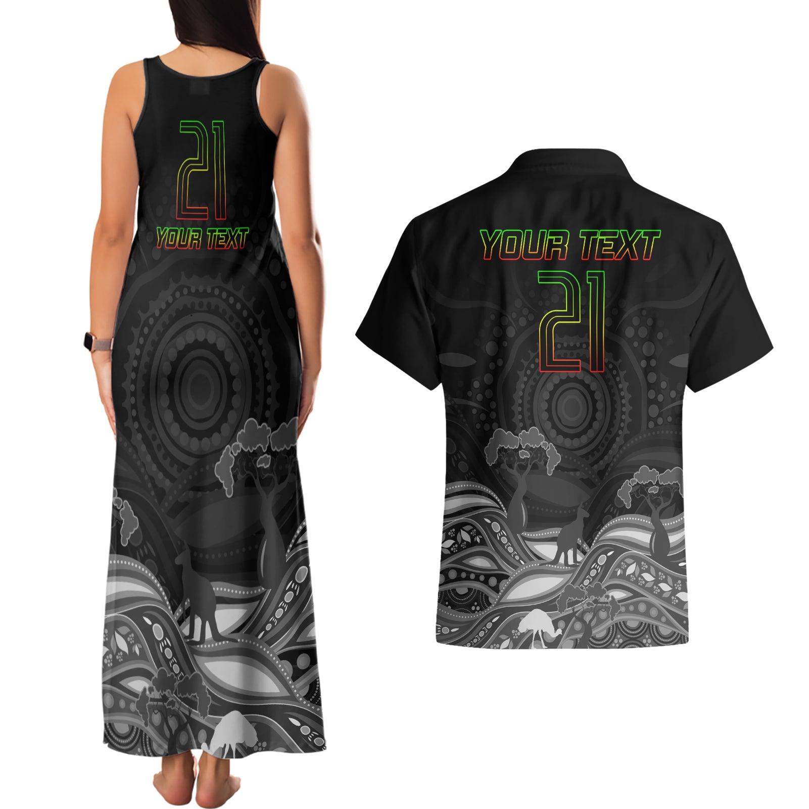 custom-panthers-rugby-couples-matching-tank-maxi-dress-and-hawaiian-shirt-the-starry-night-indigenous