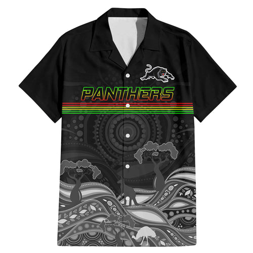 custom-panthers-rugby-family-matching-mermaid-dress-and-hawaiian-shirt-the-starry-night-indigenous