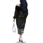 custom-panthers-rugby-family-matching-off-shoulder-long-sleeve-dress-and-hawaiian-shirt-the-starry-night-indigenous