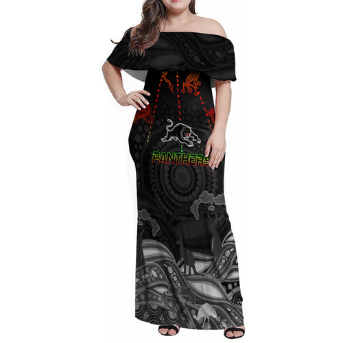 custom-panthers-rugby-family-matching-off-shoulder-maxi-dress-and-hawaiian-shirt-the-starry-night-indigenous