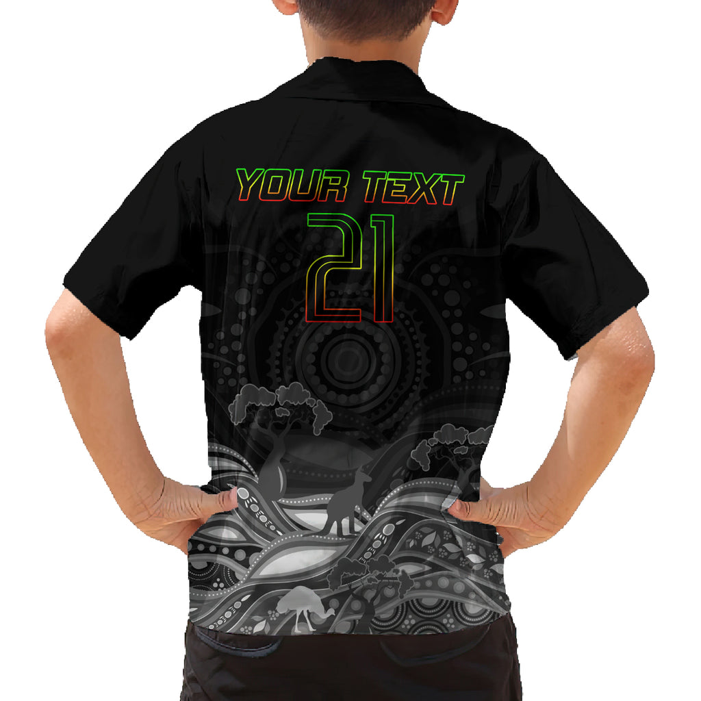 custom-panthers-rugby-family-matching-off-shoulder-short-dress-and-hawaiian-shirt-the-starry-night-indigenous