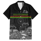 custom-panthers-rugby-family-matching-off-shoulder-short-dress-and-hawaiian-shirt-the-starry-night-indigenous