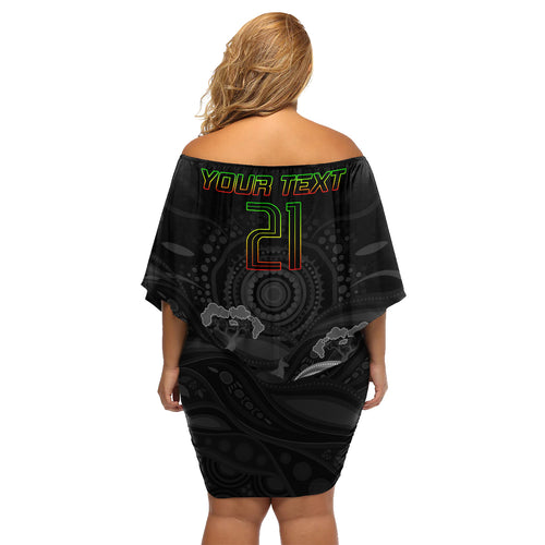 custom-panthers-rugby-family-matching-off-shoulder-short-dress-and-hawaiian-shirt-the-starry-night-indigenous