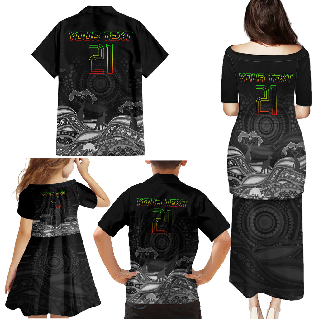 custom-panthers-rugby-family-matching-puletasi-dress-and-hawaiian-shirt-the-starry-night-indigenous