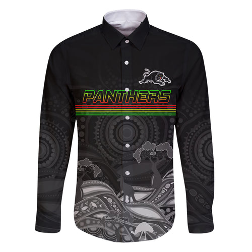 custom-panthers-rugby-family-matching-puletasi-dress-and-hawaiian-shirt-the-starry-night-indigenous