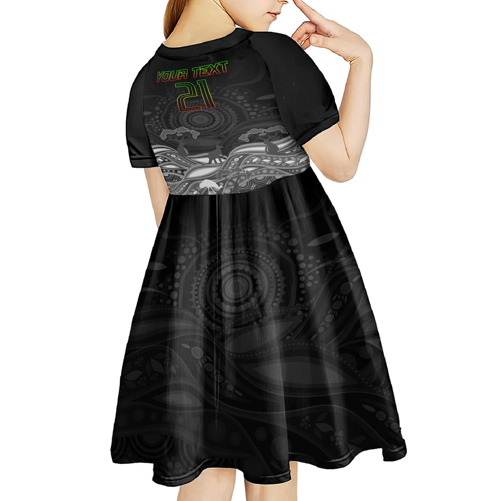 custom-panthers-rugby-kid-short-sleeve-dress-the-starry-night-indigenous