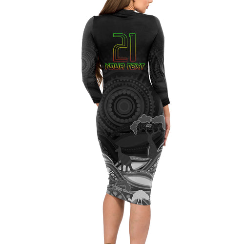 custom-panthers-rugby-long-sleeve-bodycon-dress-the-starry-night-indigenous