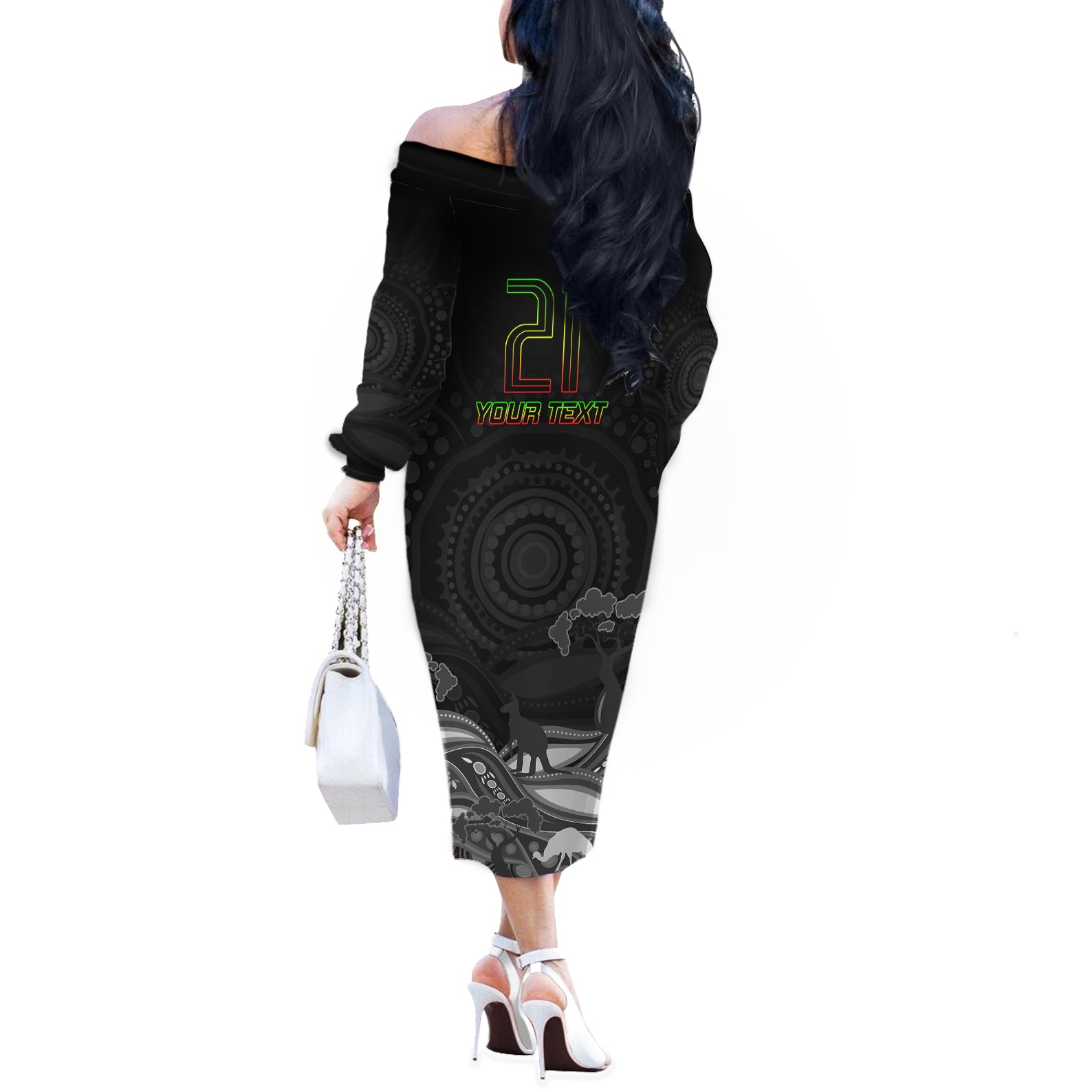 custom-panthers-rugby-off-the-shoulder-long-sleeve-dress-the-starry-night-indigenous