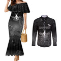 collingwood-football-couples-matching-mermaid-dress-and-long-sleeve-button-shirt-magpies-the-starry-night-indigenous