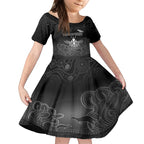 collingwood-football-kid-short-sleeve-dress-magpies-the-starry-night-indigenous