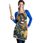 Aussie Honeyeaters Banksia Christmas Apron Aboriginal Dots Painting Blue Motif - Aussie Hoodie