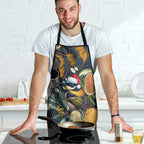 Aussie Honeyeaters Banksia Christmas Apron Aboriginal Dots Painting Blue Motif - Aussie Hoodie