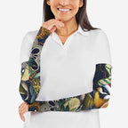 Aussie Honeyeaters Banksia Christmas Arm Sleeves Aboriginal Dots Painting Blue Motif - Aussie Hoodie