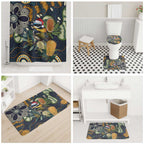 Aussie Honeyeaters Banksia Christmas Bathroom Set Aboriginal Dots Painting Blue Motif - Aussie Hoodie