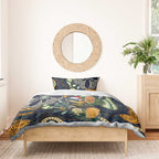 Aussie Honeyeaters Banksia Christmas Bedding Set Aboriginal Dots Painting Blue Motif - Aussie Hoodie