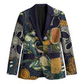Aussie Honeyeaters Banksia Christmas Blazer Aboriginal Dots Painting Blue Motif - Aussie Hoodie
