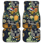 Aussie Honeyeaters Banksia Christmas Car Mats Aboriginal Dots Painting Blue Motif - Aussie Hoodie
