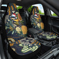 Aussie Honeyeaters Banksia Christmas Car Seat Cover Aboriginal Dots Painting Blue Motif - Aussie Hoodie
