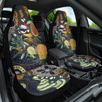 Aussie Honeyeaters Banksia Christmas Car Seat Cover Aboriginal Dots Painting Blue Motif - Aussie Hoodie
