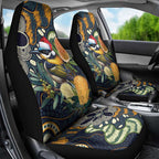 Aussie Honeyeaters Banksia Christmas Car Seat Cover Aboriginal Dots Painting Blue Motif - Aussie Hoodie