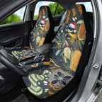 Aussie Honeyeaters Banksia Christmas Car Seat Cover Aboriginal Dots Painting Blue Motif - Aussie Hoodie