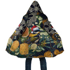 Aussie Honeyeaters Banksia Christmas Cloak Aboriginal Dots Painting Blue Motif - Aussie Hoodie