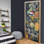 Aussie Honeyeaters Banksia Christmas Door Cover Aboriginal Dots Painting Blue Motif - Aussie Hoodie