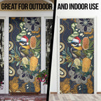 Aussie Honeyeaters Banksia Christmas Door Cover Aboriginal Dots Painting Blue Motif - Aussie Hoodie