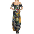 Aussie Honeyeaters Banksia Christmas Family Matching Summer Maxi Dress and Hawaiian Shirt Aboriginal Dots Painting Blue Motif - Aussie Hoodie