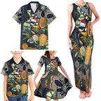 Aussie Honeyeaters Banksia Christmas Family Matching Tank Maxi Dress and Hawaiian Shirt Aboriginal Dots Painting Blue Motif - Aussie Hoodie