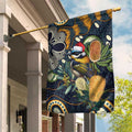 Aussie Honeyeaters Banksia Christmas Garden Flag Aboriginal Dots Painting Blue Motif - Aussie Hoodie