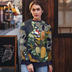 Aussie Honeyeaters Banksia Christmas Ugly Christmas Sweater Aboriginal Dots Painting Blue Motif - Aussie Hoodie