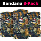 Aussie Honeyeaters Banksia Christmas Neck Gaiter Aboriginal Dots Painting Blue Motif - Aussie Hoodie