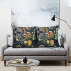 Aussie Honeyeaters Banksia Christmas Pillow Cover Aboriginal Dots Painting Blue Motif - Aussie Hoodie