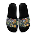 Aussie Honeyeaters Banksia Christmas Slide Sandals Aboriginal Dots Painting Blue Motif - Aussie Hoodie