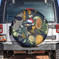 Aussie Honeyeaters Banksia Christmas Spare Tire Cover Aboriginal Dots Painting Blue Motif - Aussie Hoodie