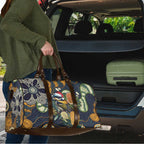 Aussie Honeyeaters Banksia Christmas Travel Bag Aboriginal Dots Painting Blue Motif - Aussie Hoodie
