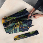Aussie Honeyeaters Banksia Christmas Umbrella Aboriginal Dots Painting Blue Motif - Aussie Hoodie