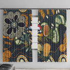 Aussie Honeyeaters Banksia Christmas Window Curtain Aboriginal Dots Painting Blue Motif - Aussie Hoodie