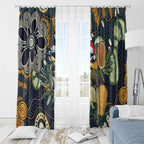 Aussie Honeyeaters Banksia Christmas Window Curtain Aboriginal Dots Painting Blue Motif - Aussie Hoodie