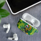 Aussie Honeyeaters Banksia Christmas AirPods Case Aboriginal Dots Painting Green Motif - Aussie Hoodie