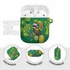 Aussie Honeyeaters Banksia Christmas AirPods Case Aboriginal Dots Painting Green Motif - Aussie Hoodie