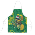 Aussie Honeyeaters Banksia Christmas Apron Aboriginal Dots Painting Green Motif - Aussie Hoodie